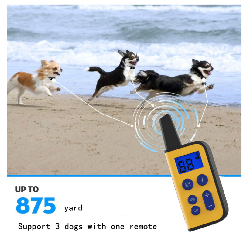 2020 Neues Elektrisches Hunde-Trainingshalsband 1000m Reichweite Wasserdicht Einstellbare Stimulationsstufen