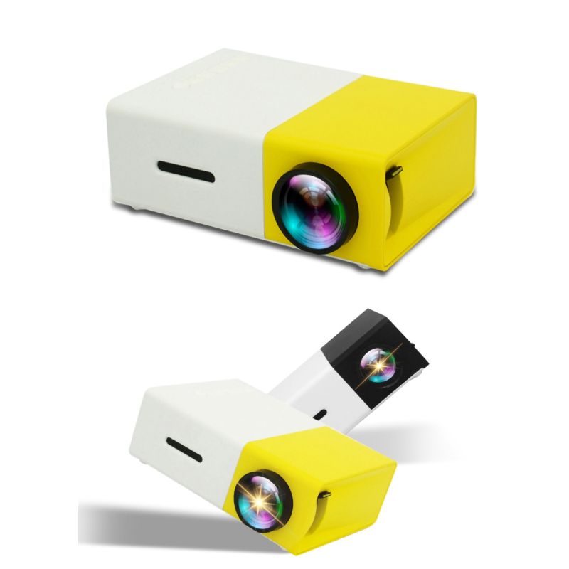 YG300 LED Mini Projektor 320x240 Pixel tragbarer Projektor unterstützt 1080P HDMI USB kristallklare Bilder Filmabend