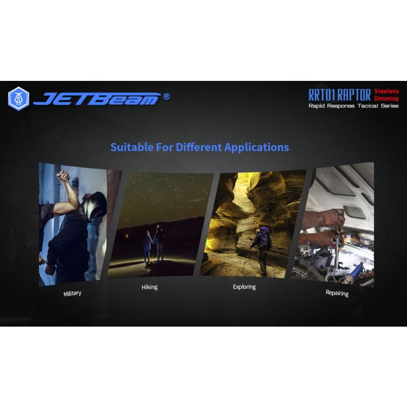 JetBeam Jet-RRT01 LED EDC Taschenlampe 950 Lumen Outdoorbeleuchtung mit langer Batterielaufzeit 80 Stunden