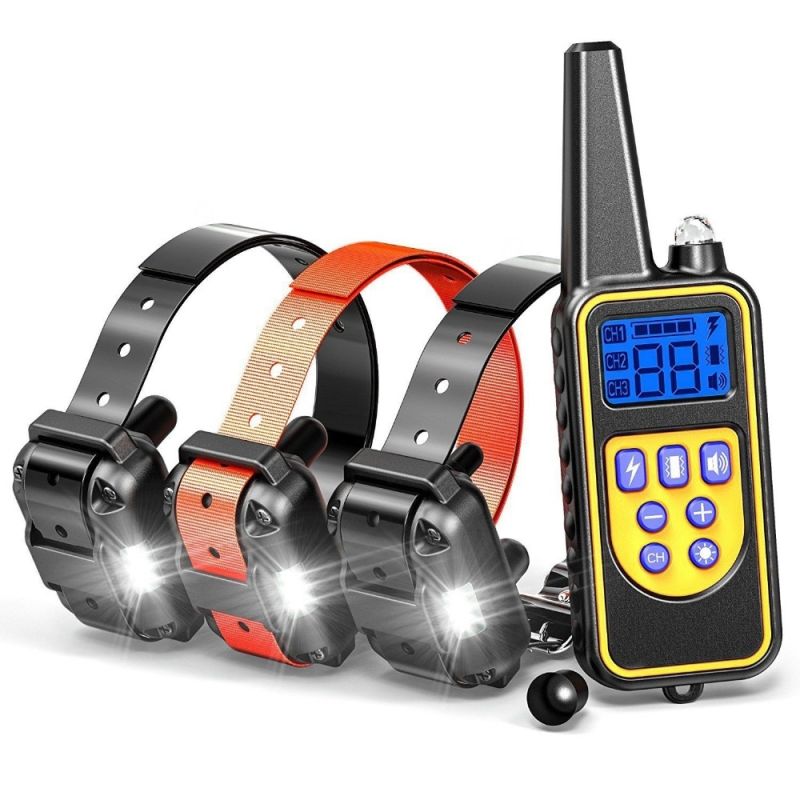 800YD Elektrisches Ferntrainingshalsband Hunde Wasserdicht Wiederaufladbar LCD Display Einstellbare Stufen Alle Größen