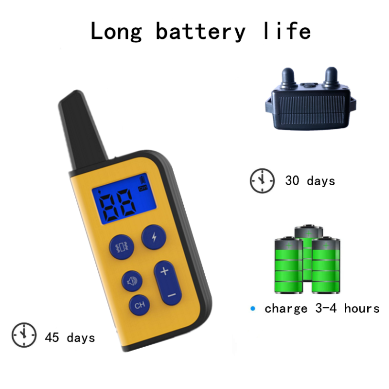 2020 Neues Elektrisches Hunde-Trainingshalsband 1000m Reichweite Wasserdicht Einstellbare Stimulationsstufen