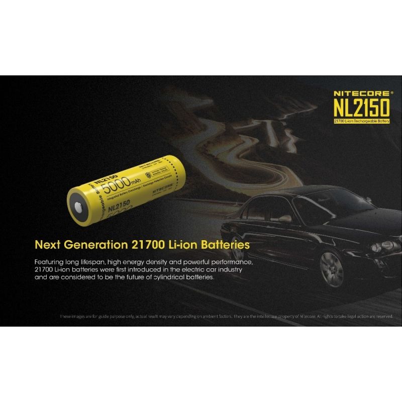 NITECORE NL2150 5000mAh 3.6V Li-Ion 21700 langlebiger Akku für Outdoor-Ausrüstung und tragbare Elektronik