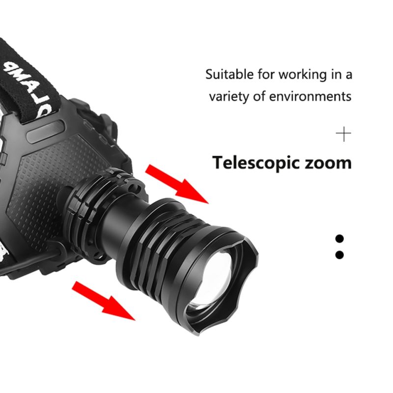 Leistungsstarker XHP70 LED-Scheinwerfer 8000LM USB-wiederaufladbar wasserdicht perfekt für Nachtfischen Camping