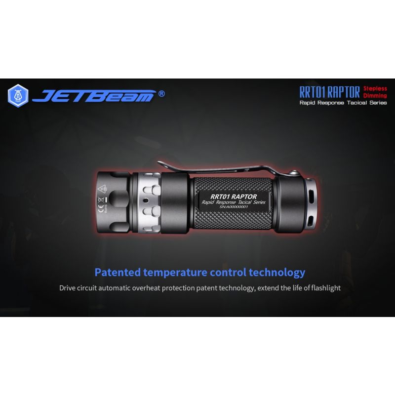 JetBeam Jet-RRT01 LED EDC Taschenlampe 950 Lumen Outdoorbeleuchtung mit langer Batterielaufzeit 80 Stunden