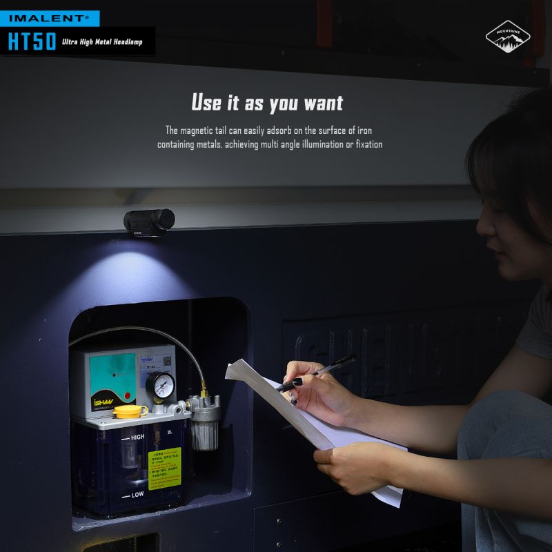 IMALENT HT50 LED-Stirnlampe mit doppelte Lichtquellen wiederaufladbare Stirnlampe für Camping und Outdoor-Abenteuer