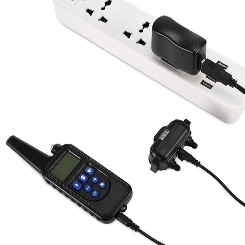 800m Elektrischer Hunde-Trainingskragen Wasserdichter PET-Fernbedienung LCD-Display Wiederaufladbar Haustierbedarf