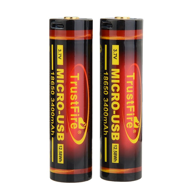 TrustFire 18650 3400mAh 3.7V wiederaufladbare Li-Ion Batterie umweltfreundlich für Taschenlampen Bluetooth