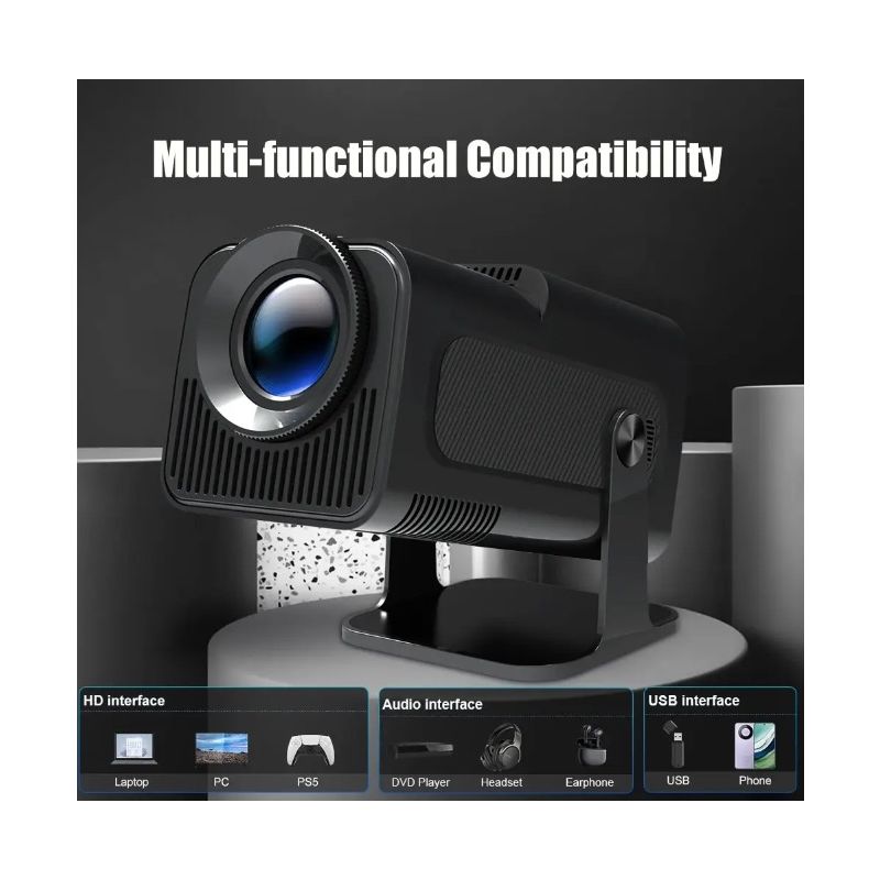 Entdecken Sie den HY320 Android 11 Projektor mit 390 ANSI Lumen 4K Auflösung Dual Wifi6 für lebendige Bilder