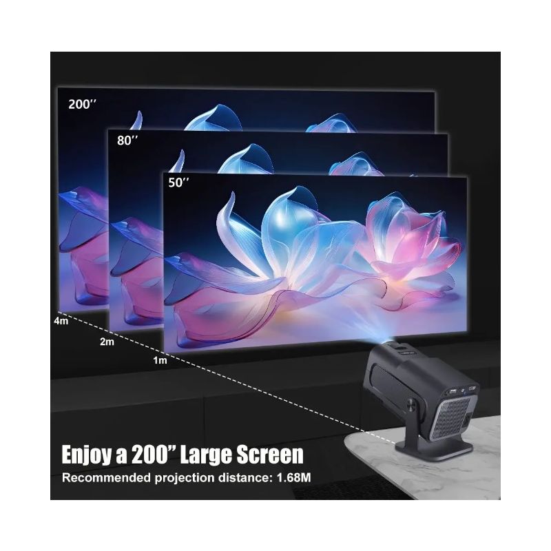 Entdecken Sie den HY320 Android 11 Projektor mit 390 ANSI Lumen 4K Auflösung Dual Wifi6 für lebendige Bilder