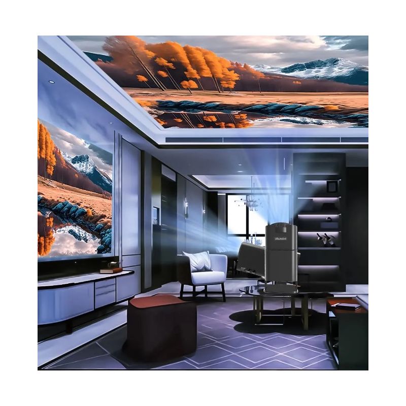 Entdecken Sie den HY320 Android 11 Projektor mit 390 ANSI Lumen 4K Auflösung Dual Wifi6 für lebendige Bilder