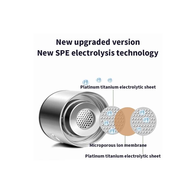 Tragbarer Wasserstoffgenerator Wasserbecher 420 ml Borosilikatglas für Gesundheit Zellgesundheit und Flüssigkeitszufuhr