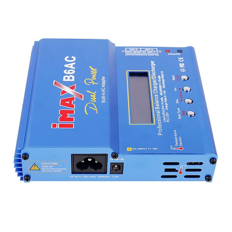 Imax B6AC RC Ladegerät 80W mikroprozessorgesteuert für Li-Ion LiFe NiMH ideales Batteriemanagement