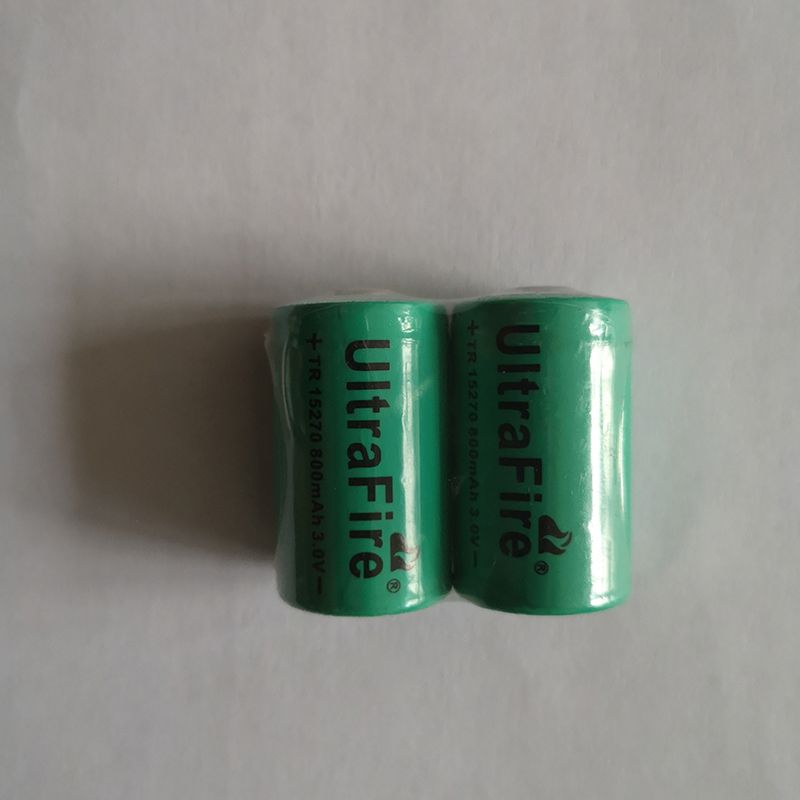 UltraFire TR 15270 800mAh 3.0V wiederaufladbare Lithium-Ionen-Batterie umweltfreundlich und energiesparend