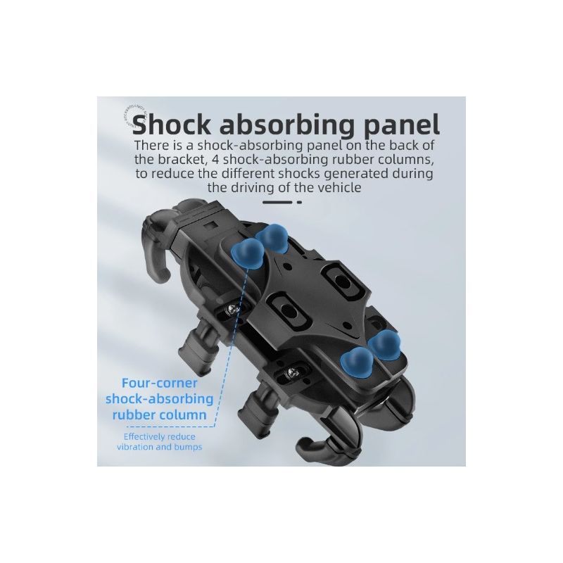 ROCKBROS Telefonhalter Fahrrad-Zubehör drehbarer Handyhalter mit robuster Aluminiumstruktur und Silikon Stoßdämpfung