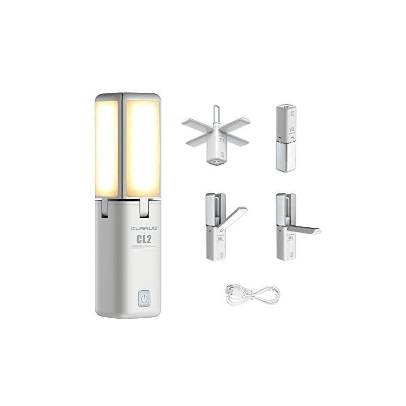 Klarus CL2 750 Lumen Freefolding Campinglicht augenschonende vielseitige Lampe mit 7 Lichtmodi und einstellbarem Winkel