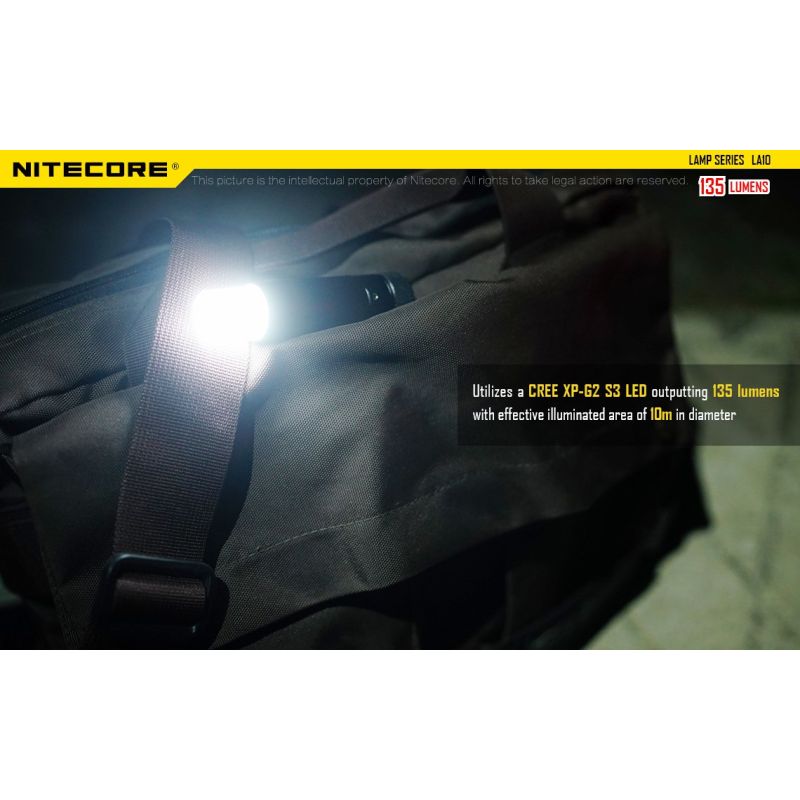Nitecore LA10 Mini EDC Taschenlampe 135 Lumen kompakte Outdoor AA Batterie Lampe mit Drehmechanismus