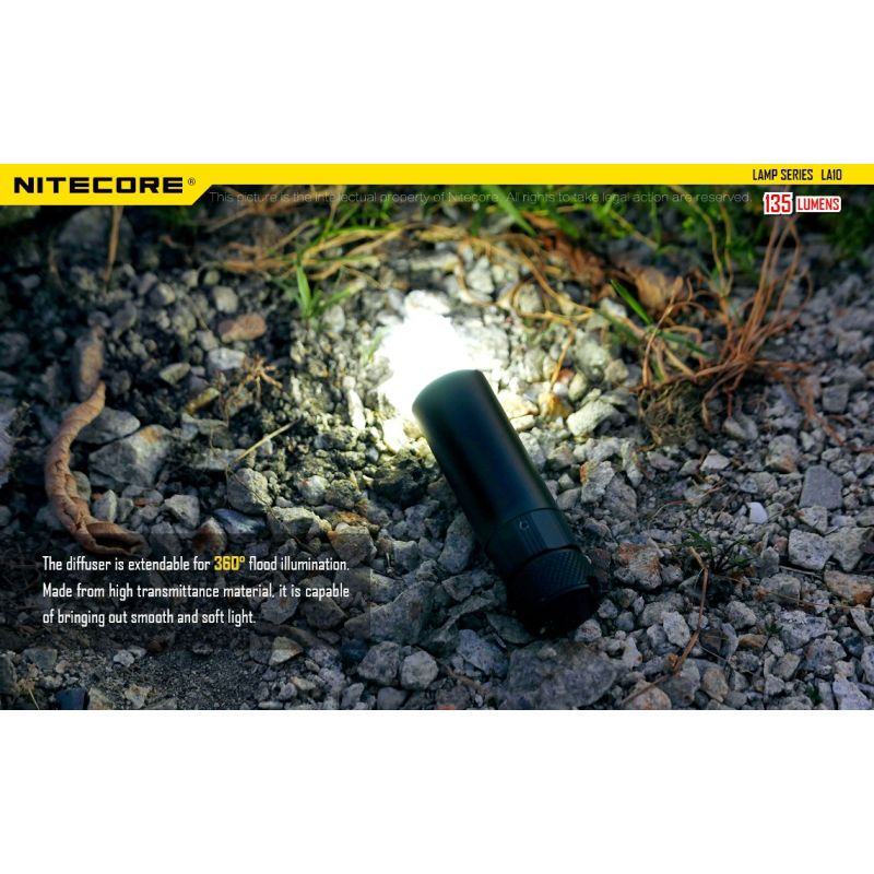 Nitecore LA10 Mini EDC Taschenlampe 135 Lumen kompakte Outdoor AA Batterie Lampe mit Drehmechanismus