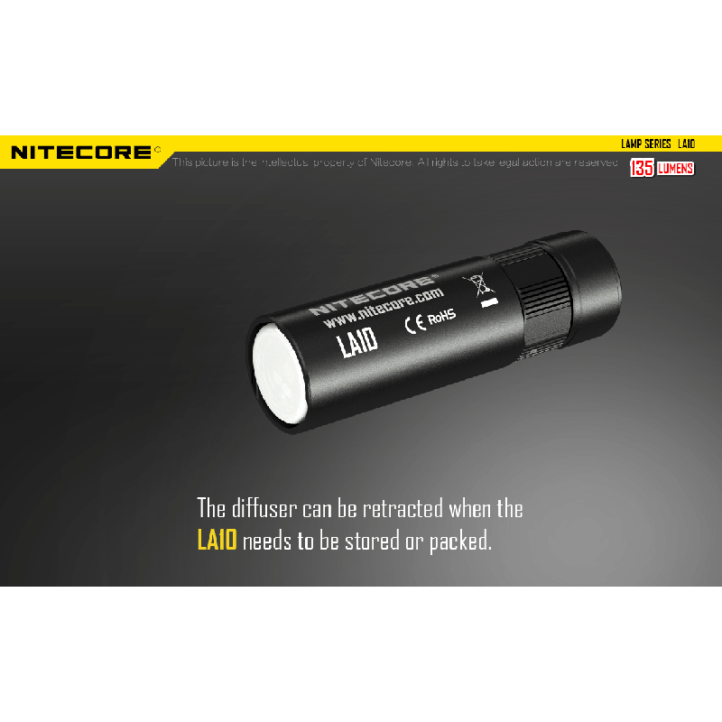 Nitecore LA10 Mini EDC Taschenlampe 135 Lumen kompakte Outdoor AA Batterie Lampe mit Drehmechanismus