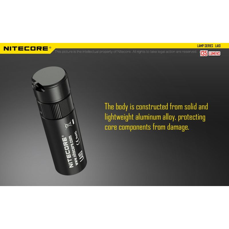 Nitecore LA10 Mini EDC Taschenlampe 135 Lumen kompakte Outdoor AA Batterie Lampe mit Drehmechanismus