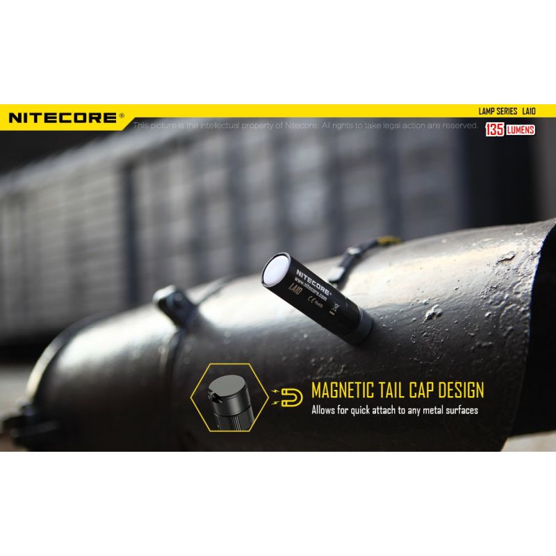 Nitecore LA10 Mini EDC Taschenlampe 135 Lumen kompakte Outdoor AA Batterie Lampe mit Drehmechanismus