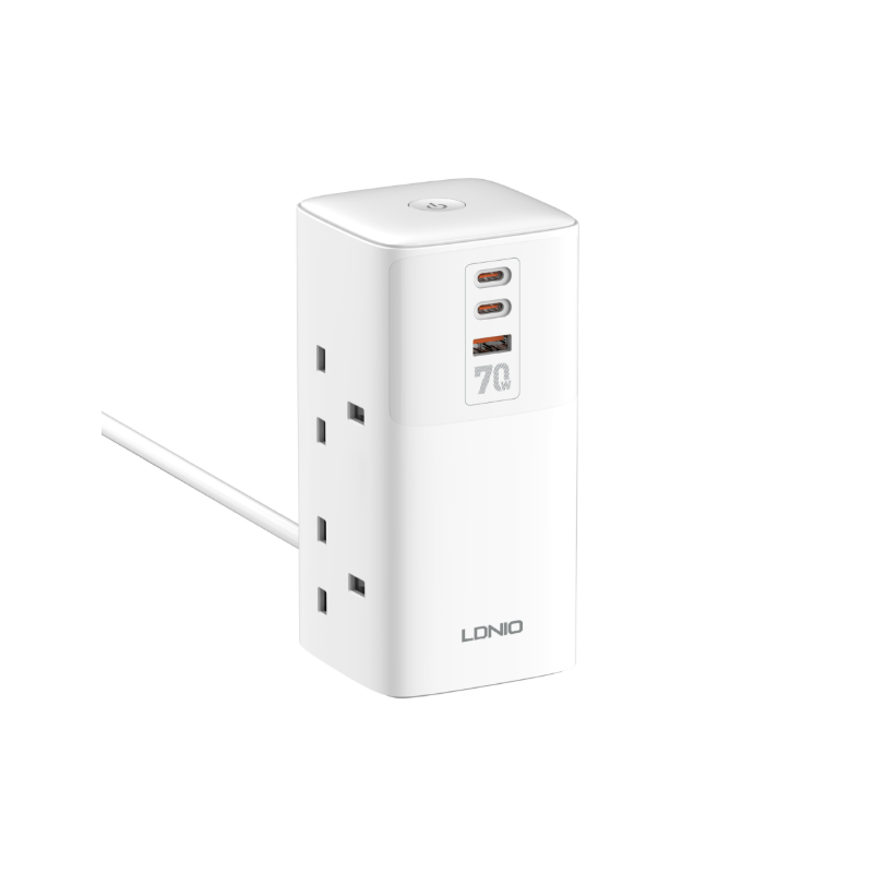 LDNIO 70W Steckdosenleiste | Multi Ladestation mit Überspannungsschutz & Leitungsfilter | USB-C USB-A