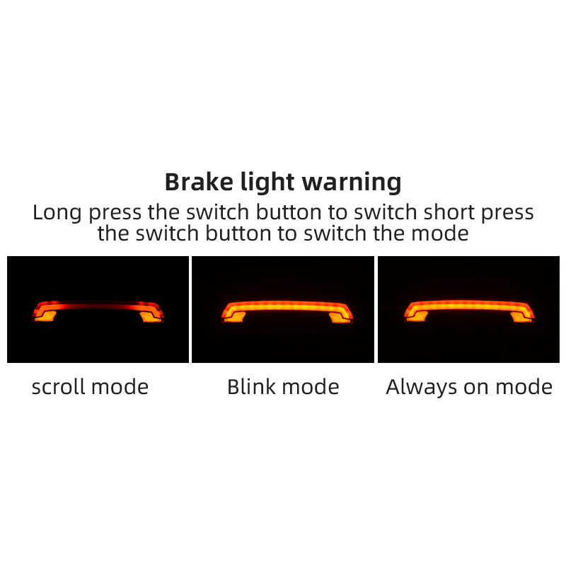 ROCKBROS LKWD-R1 Smart USB LED Fahrradlampe mit kabelloser Fernbedienung und Laserprojektor für Fahrradsicherheit