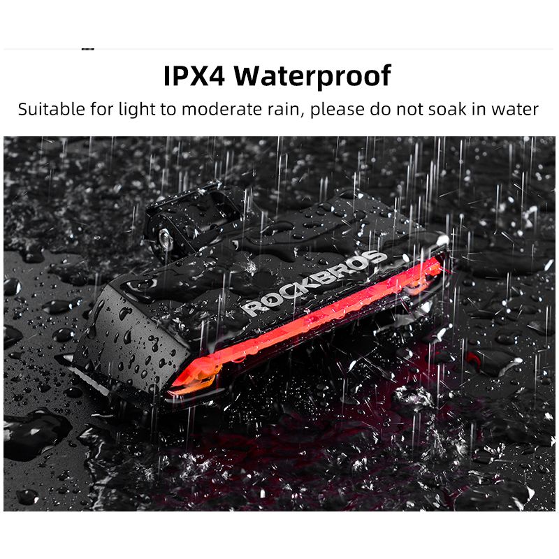 ROCKBROS LKWD-R1 Smart USB LED Fahrradlampe mit kabelloser Fernbedienung und Laserprojektor für Fahrradsicherheit