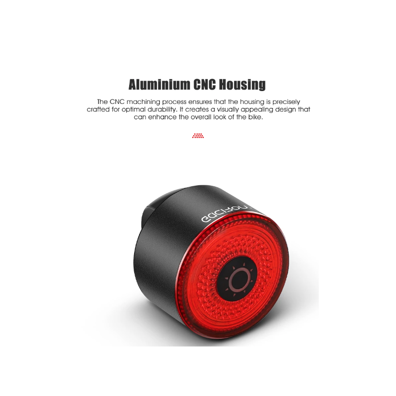 Gaciron LOOP-100 Fahrradrücklicht hohe Helligkeit Aluminiumlegierung mit Bremssensor für Straßensicherheit