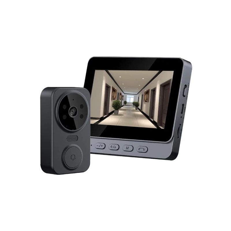 M12 Kabellose Video-Türklingel mit 4,3-Zoll-IPS-Bildschirm Drahtlose Installation für Haussicherheit ohne WIFI