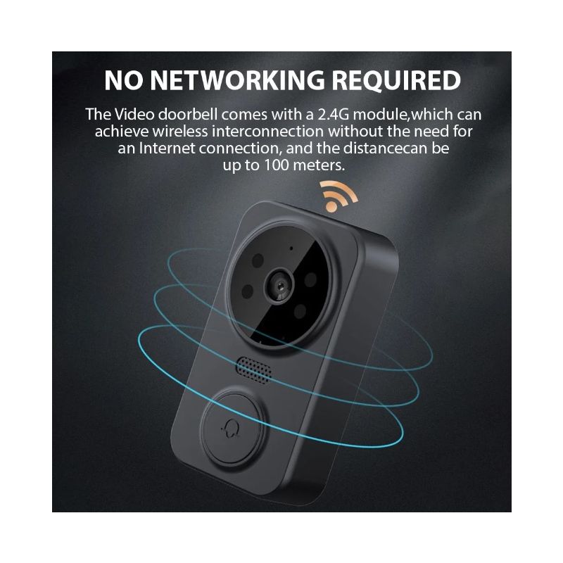 M12 Kabellose Video-Türklingel mit 4,3-Zoll-IPS-Bildschirm Drahtlose Installation für Haussicherheit ohne WIFI