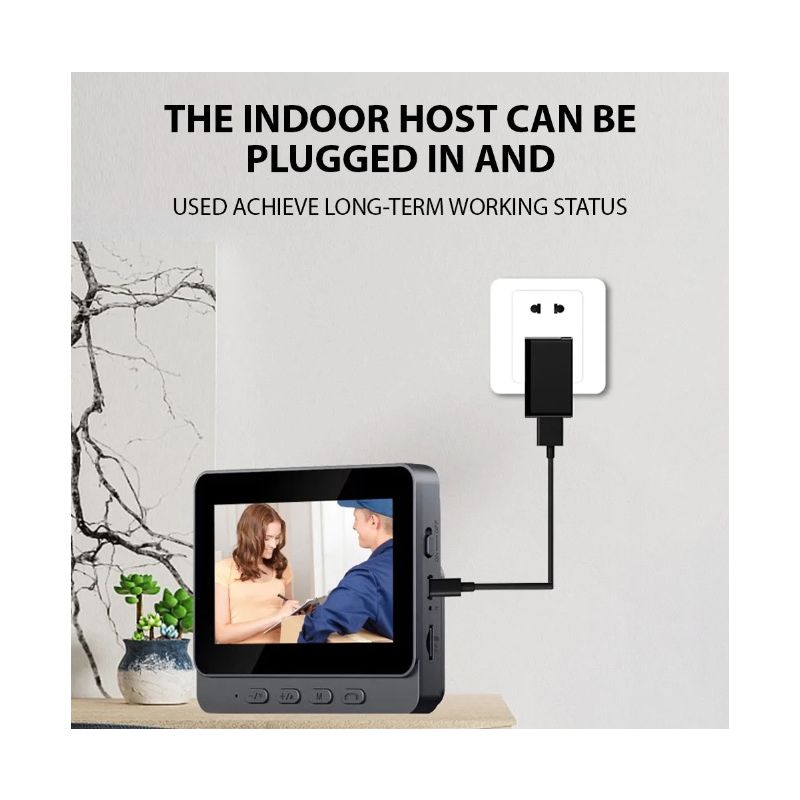 M12 Kabellose Video-Türklingel mit 4,3-Zoll-IPS-Bildschirm Drahtlose Installation für Haussicherheit ohne WIFI
