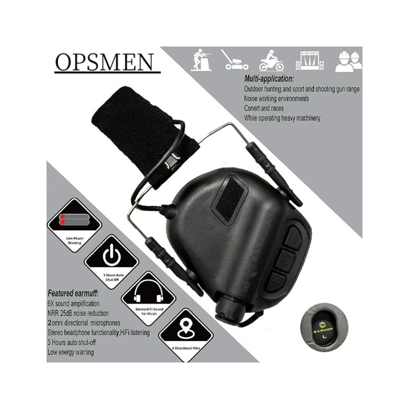 EARMOR M31 MOD4 Elektronische Gehörschützer für Outdoor Jagd Schießstand Hörsicherheit Schallverstärkung