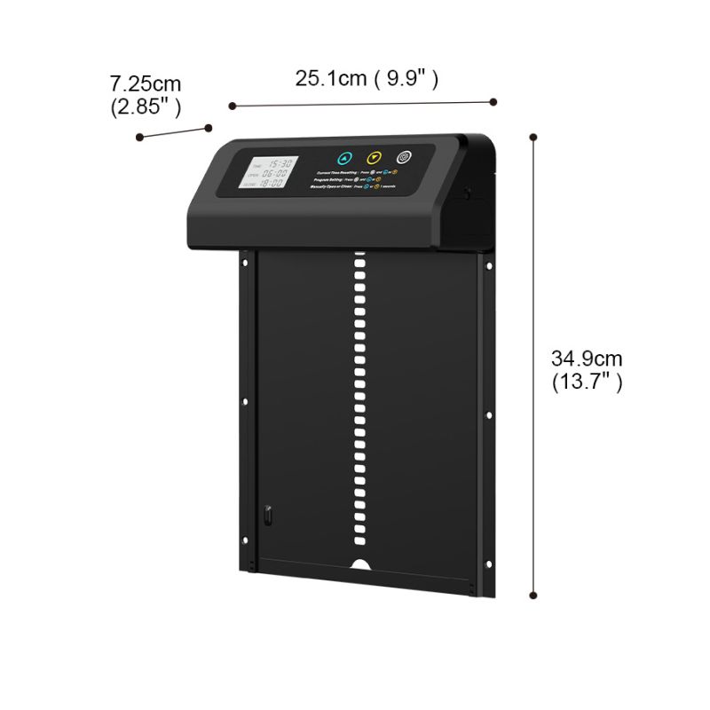 Automatische Hühnerstalltür mit eingebautem Timer Robuste wetterfeste Elektrische Hühnertür aus Edelstahl
