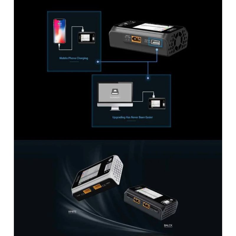 ToolkitRC M6D 500W 15A Zweikanal MINI Smart Ladegerät Entlader für LiPo LiHV LiFe NiMh Akkus RC Vielseitigkeit