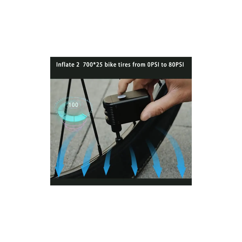 A2 Mini Elektrische Luftpumpe Tragbare Fahrradpumpe Outdoor Zubehör Kabelloses Design Presta Schrader Ventil
