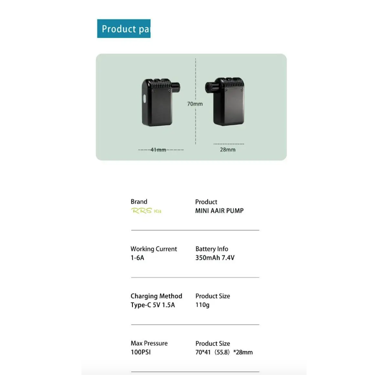 A2 Mini Elektrische Luftpumpe Tragbare Fahrradpumpe Outdoor Zubehör Kabelloses Design Presta Schrader Ventil