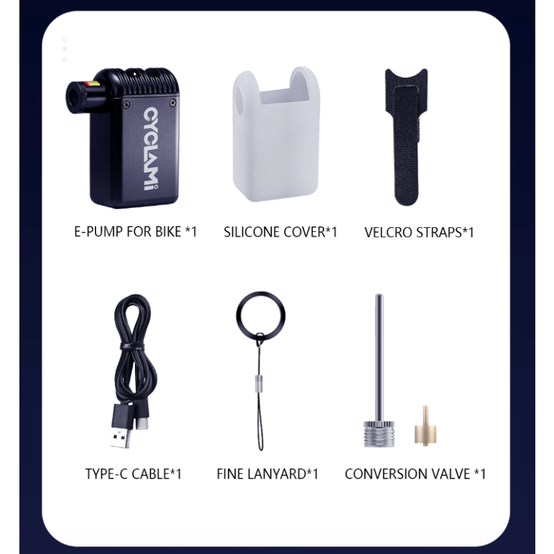 A2 Mini Elektrische Luftpumpe Tragbare Fahrradpumpe Outdoor Zubehör Kabelloses Design Presta Schrader Ventil