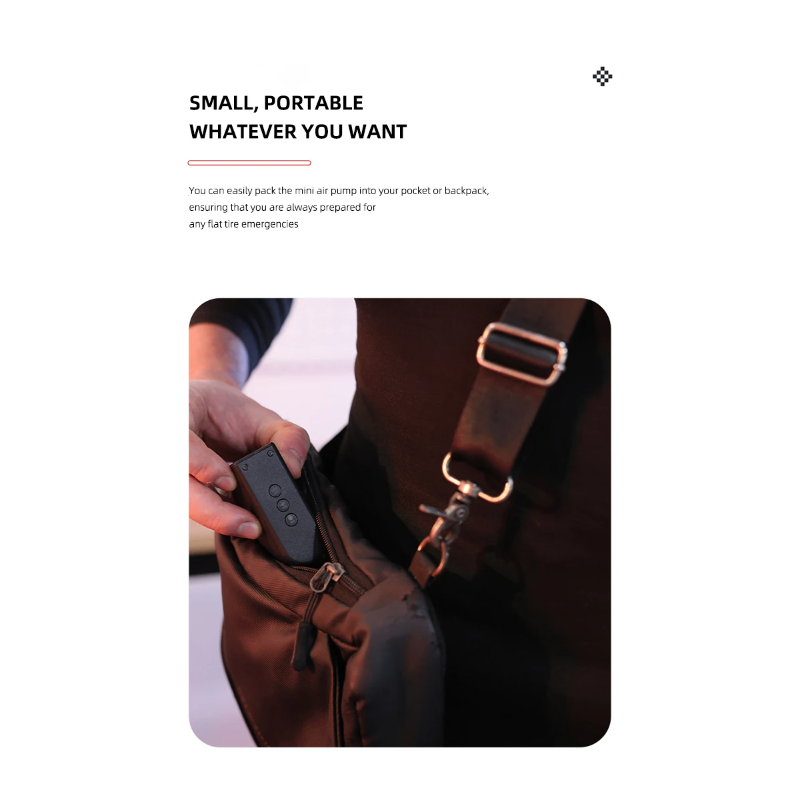 Tragbare elektrische Mini Fahrradpumpe mit hochpräzisem Drucksensor und Aluminiumlegierung für einfache Nutzung