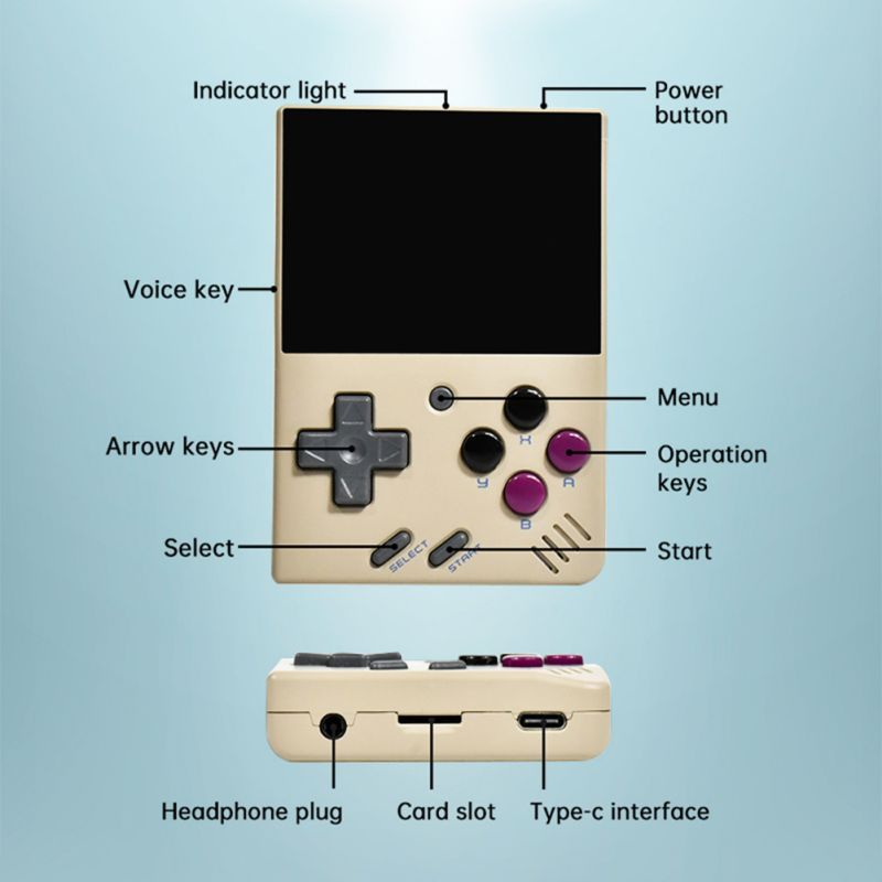 MIYOO Mini Plus Tragbare Retro-Handheld-Konsole mit 3.5 Zoll IPS Display für nostalgisches Gaming unterwegs