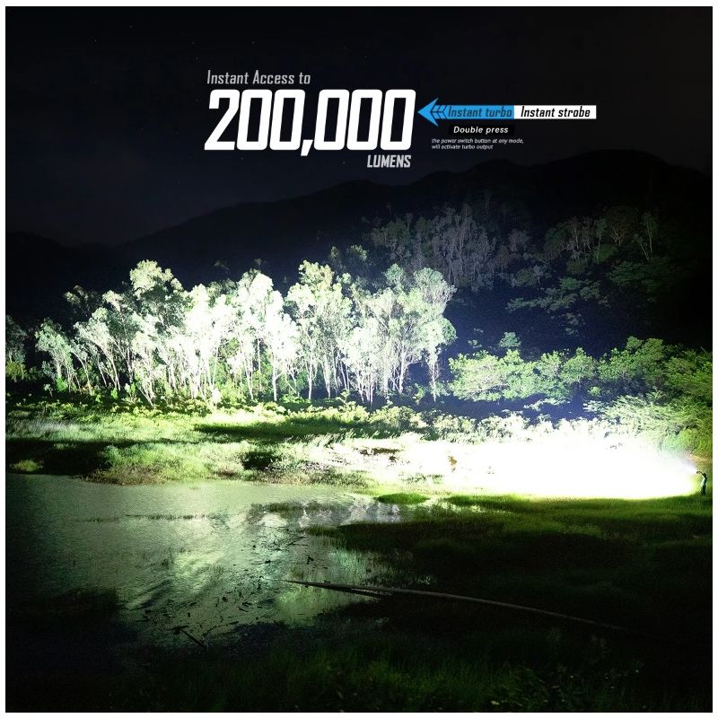 IMALENT MS32 200000 Lumen LED Taschenlampe Hochleistungstaschenlampe für Abenteuerbeleuchtung und Nachtschichtarbeit
