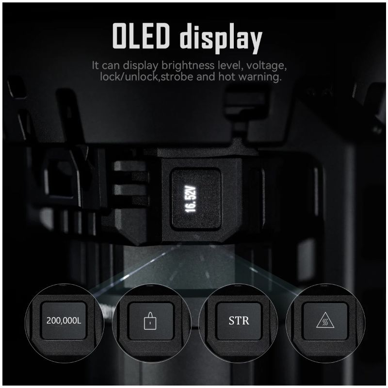 IMALENT MS32 200000 Lumen LED Taschenlampe Hochleistungstaschenlampe für Abenteuerbeleuchtung und Nachtschichtarbeit