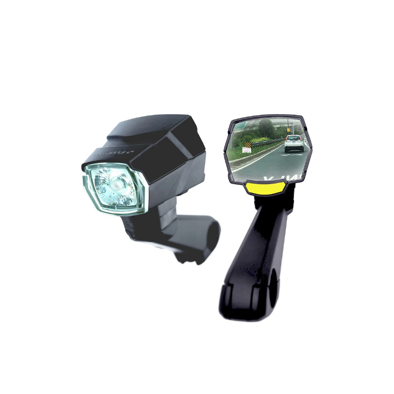 CarryBright CB800 Rückspiegel-Scheinwerfer innovatives Fahrradlicht aus Aluminiumlegierung für Fahrradsicherheit