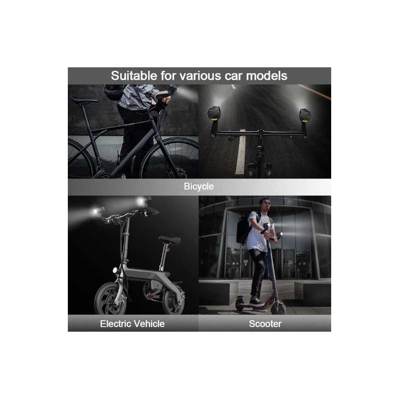 CarryBright CB800 Rückspiegel-Scheinwerfer innovatives Fahrradlicht aus Aluminiumlegierung für Fahrradsicherheit