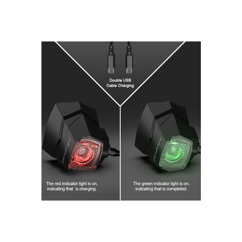 CarryBright CB800 Rückspiegel-Scheinwerfer innovatives Fahrradlicht aus Aluminiumlegierung für Fahrradsicherheit