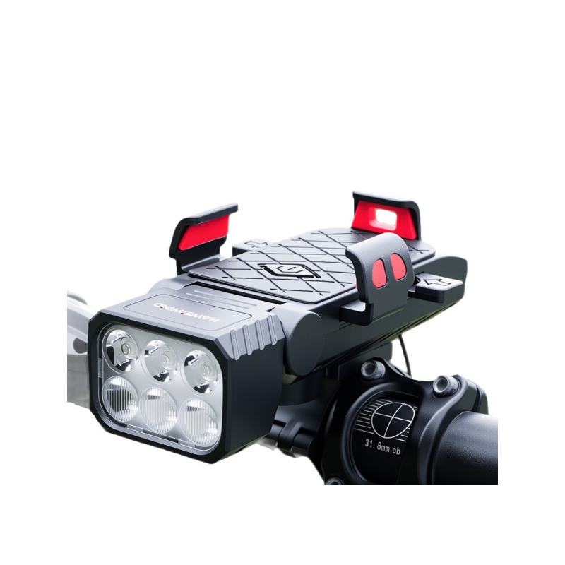 Dein smartes 3-in-1 Fahrrad Frontlicht: Handyhalterung, Hupe & Lampe für mehr Sicherheit