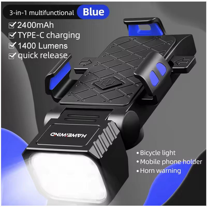 Dein smartes 3-in-1 Fahrrad Frontlicht: Handyhalterung, Hupe & Lampe für mehr Sicherheit