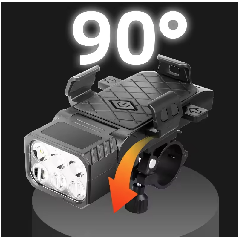 Dein smartes 3-in-1 Fahrrad Frontlicht: Handyhalterung, Hupe & Lampe für mehr Sicherheit