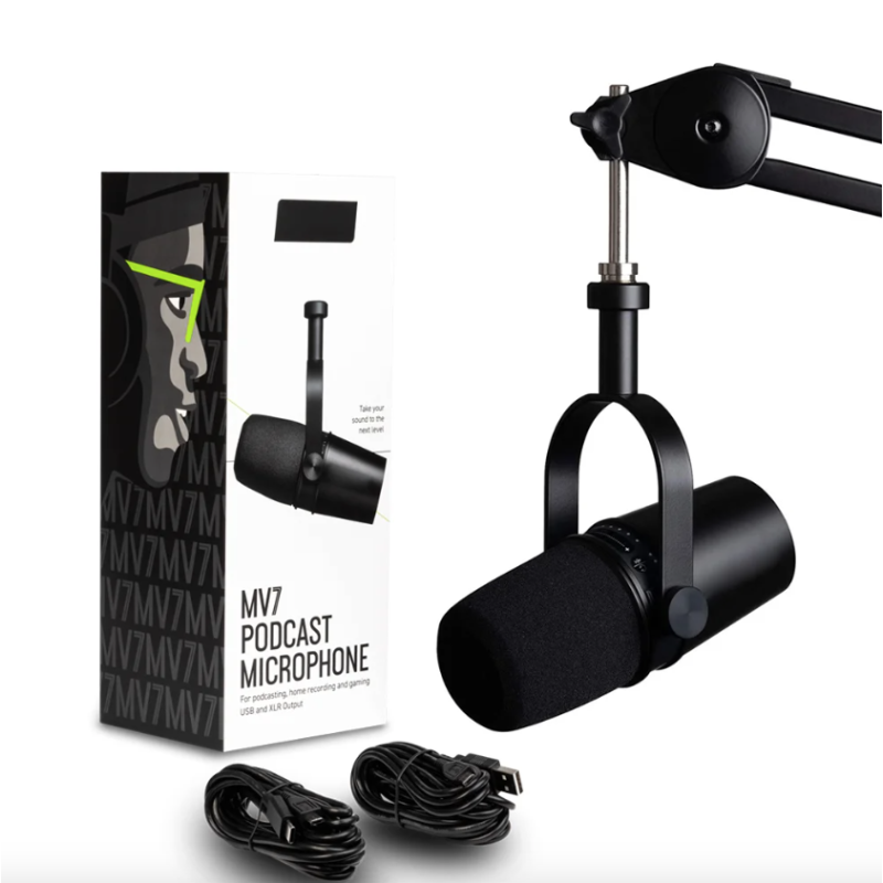 MV7 Professionelles Dynamisches Podcast Mikrofon für Aufnahme Gaming Live-Streaming und Vielseitige Konnektivität