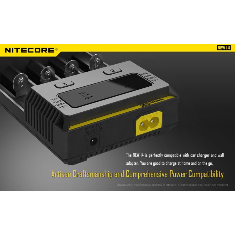 Nitecore NEW I4 Li-Ion Ladegerät intelligentes Laden für Lithium-Ionen und NiMH robuste Batteriepflege
