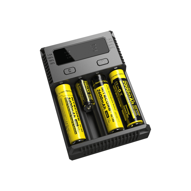 Nitecore NEW I4 Li-Ion Ladegerät intelligentes Laden für Lithium-Ionen und NiMH robuste Batteriepflege